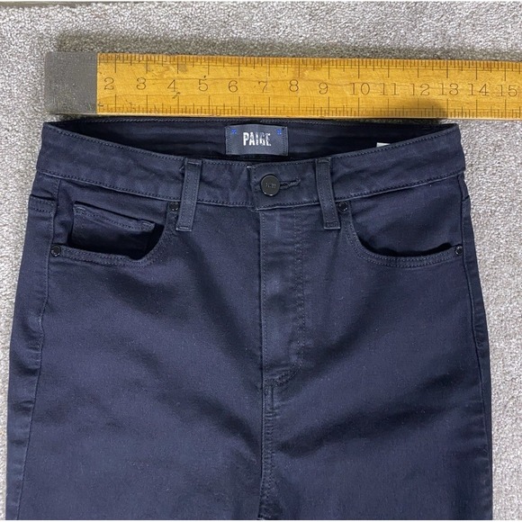 Paige Gemma High Waist Cigarette Leg Stretch Jeans Black Size 27 - Picture 4 of 11